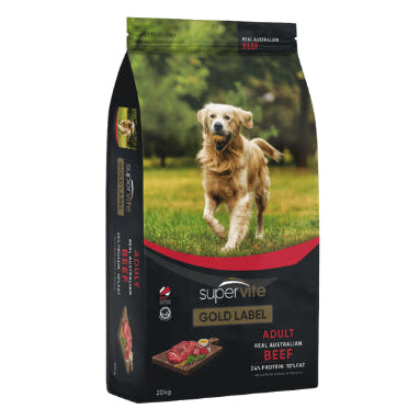 SuperVite Gold Label Adult Beef Dog Food 20KG